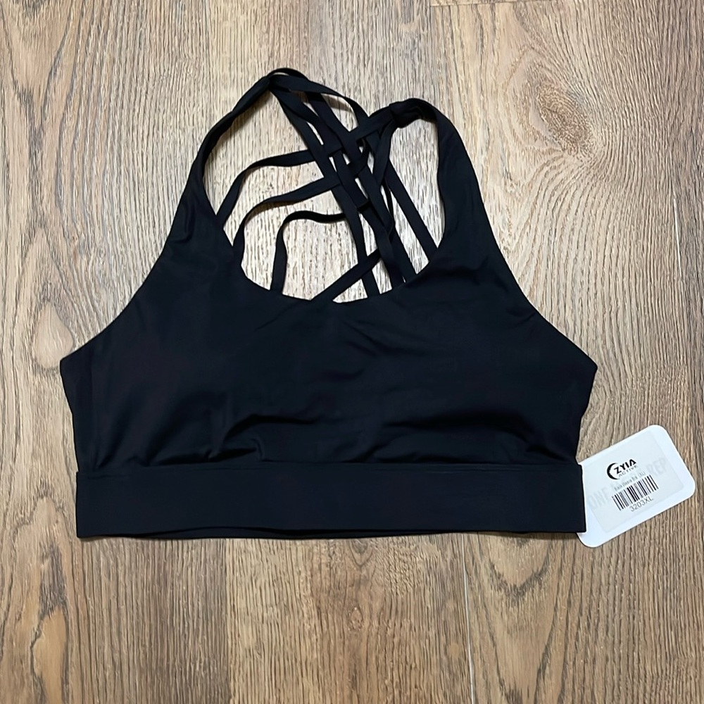 Zyia black weave bra. Xl